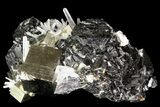 Pyrite, Sphalerite and Quartz Association - Peru #71381-1